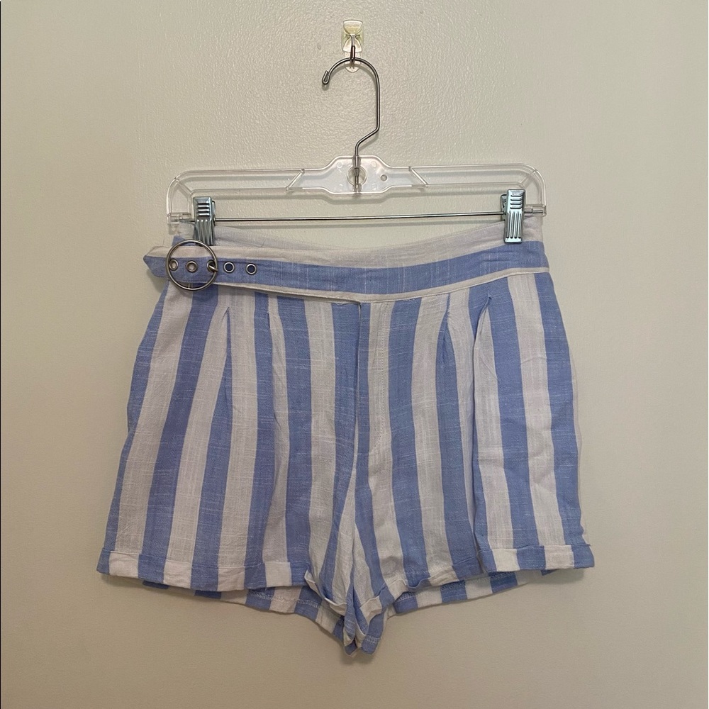 Forever 21 Blue & White Striped Shorts